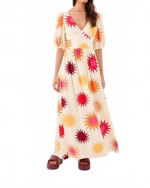 dress to Cali Print Maxi Dress - White