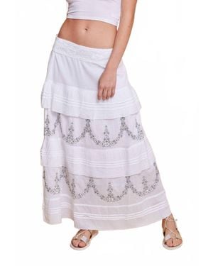 Guadalupe Mariane Maxi Skirt - White