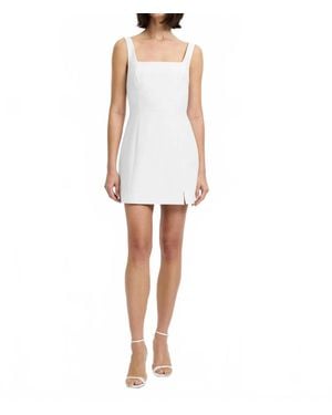 French Connection Azra Slit Front Twill Dress - White
