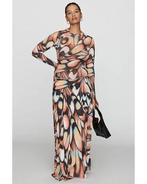 AFRM Sera Butterfly Maxi Skirt - White