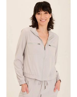 XCVI Active Quinn Bomber Top - Natural