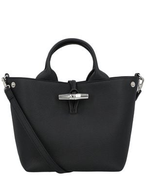 Longchamp Le Roseau S Handbag - Black