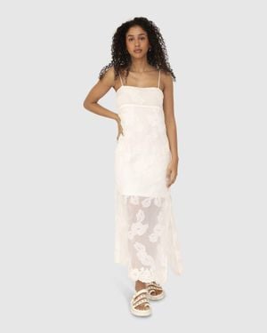 Belle & Bloom Fever Dream Midi Dress - White