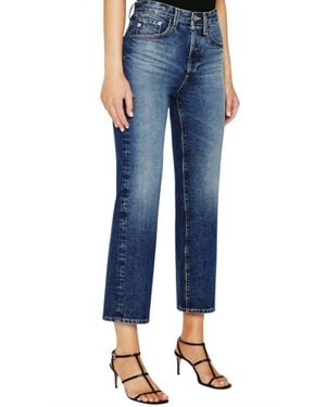Agolde Kinsley High Rise Pop Crop Jeans - Blue