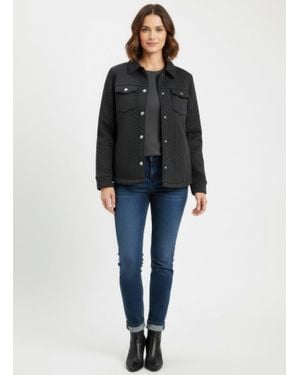 TRUEDAMES Onque Casual Textured Jacket - Black