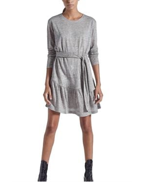 Current/Elliott The Crystal Long Sleeve Dress - Gray