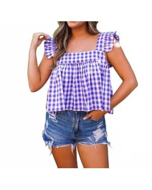 BuddyLove Kyle Check Top - Blue