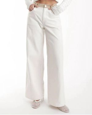 Karina Grimaldi Sami Denim Combo Jeans - White