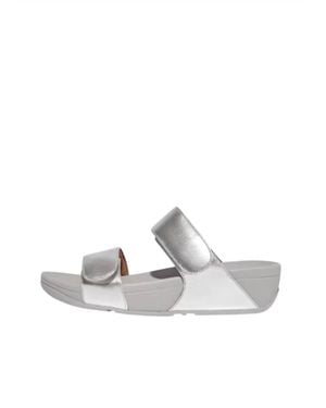 Fitflop Lulu Adjustable Leather Slides - White