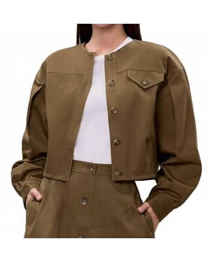 Rebecca Taylor Aria Twill Jacket - Brown