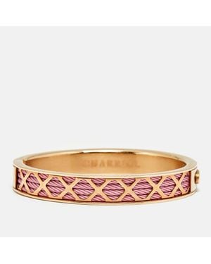Charriol Forever Pvd Coated Steel Rose Tone Bangle Bracelet - Pink
