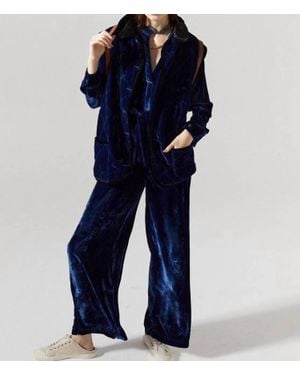 Lanhtropy Alice Velvet Vest - Blue