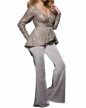 Tony Bowls Soutache Bodice Jumpsuit - Gray