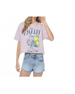 Zutter Coast Graphic Cropped Top - Blue