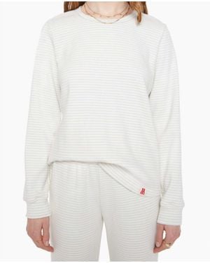 Mother Long Sleeve Boxy Goodie Goodie Top - White