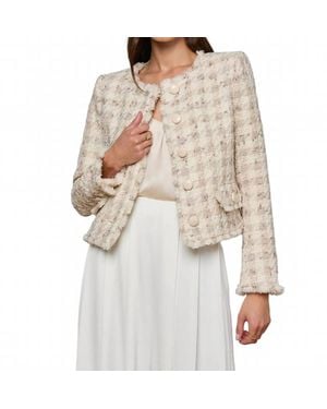 L'Agence Zell Collarless Jacket - Natural
