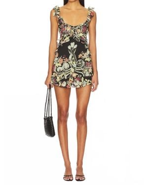 Free People Bali Flora Mini Dress - Black