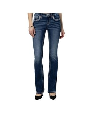 Miss Me Mid-Rise Boot Jean - Blue