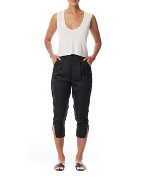 LBLC The Label Brie Vegan Silk Pleated Pant - Black