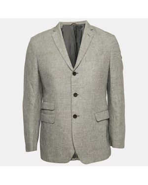 Banana Republic Heritage Button Front Slim Fit Blazer - Gray