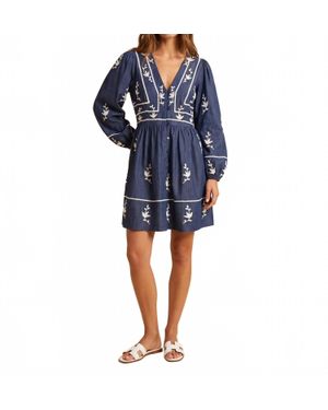 ADA KAMARA Blossom Mini Dress - Blue