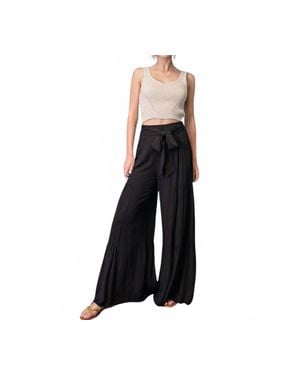 Eesome Super Swingy Wide Leg Woven Pants - Black