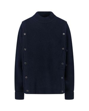Setchu Ribbed Wool And Cashmere Sweater - Blue
