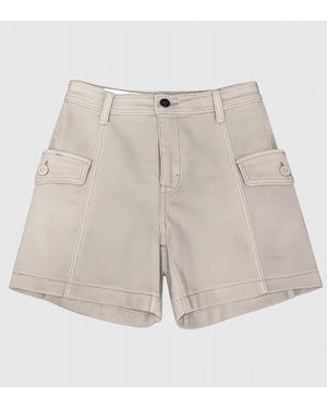 Risen Remy High Rise Cargo Shorts - Natural