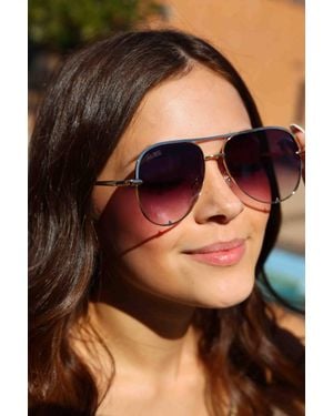 Julia Rose Alex High Quality Aviator Sunglasses - Black