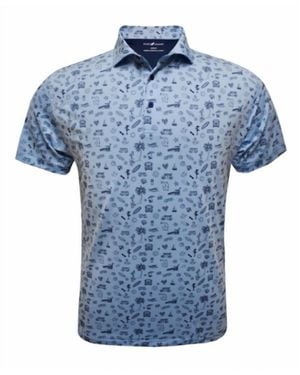 Horn Legend Malibu Print Polo - Blue