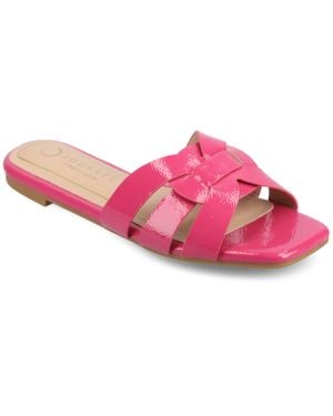 Journee Collection Journee Arrina Flat Sandals - Pink