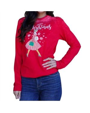 Rose Canyon Ranch Lil Miss Shopper Christmas Tee - Red