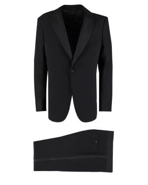 Giorgio Armani Tailored Virgin Wool Two-Piece Suit - Black