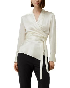 LILYSILK Silk Wrap Blouse - White