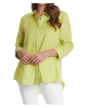 tyler boe Dora Linen Shirt - Yellow