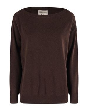 Semicouture Jupiner Boat Neck Sweater - Brown