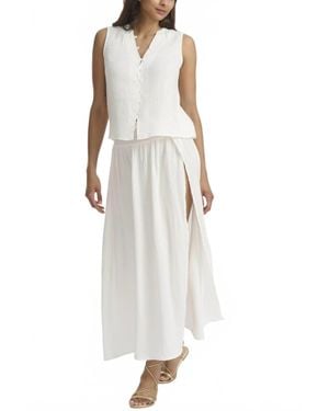 Splendid Ava Gauze Maxi Skirt - White