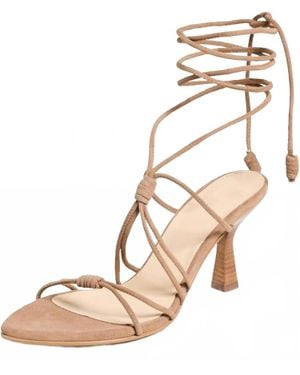 Alohas Belinda Suede Heel - Natural