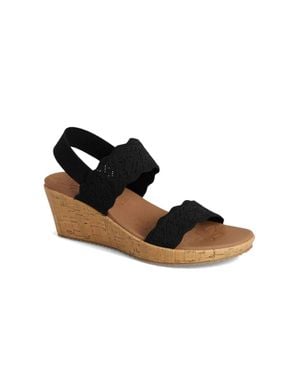 Skechers Beverlee-Timeless Touch Wedge Sandal - Black