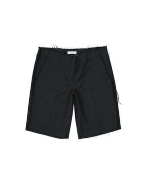 Dondup Virgin Wool Bermuda Shorts - Black
