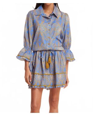 MODAPOSA Penelope Button-Up Dress - Blue