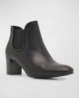 Pedro Garcia Xiane Leather Chelsea Ankle Boot - Black
