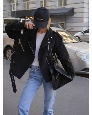 Alaska® Outerwear Dakota Eco Suede Aviator Jacket - Black