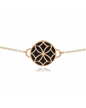 Georgina Jewelry Signature Flower Necklace - Black