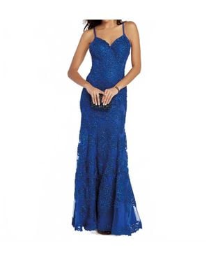 Alyce Paris Beaded Gown - Blue