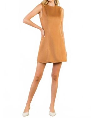 Thml Sleeveless Suede Dress - Brown