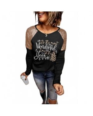 Lovesoft Sequin Holiday Top - Black