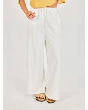 Sadie & Sage Sugarloaf Elastic Waist Pants - Natural
