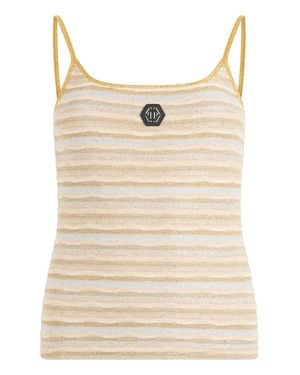 Philipp Plein Knitted Tank Top - Natural