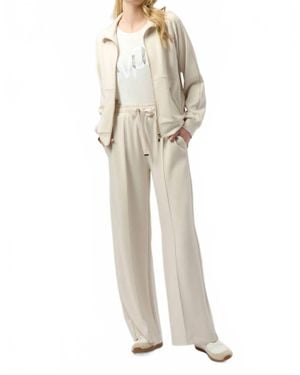 Joseph Ribkoff Scuba Jersey Wide Leg Pull On Pant - White